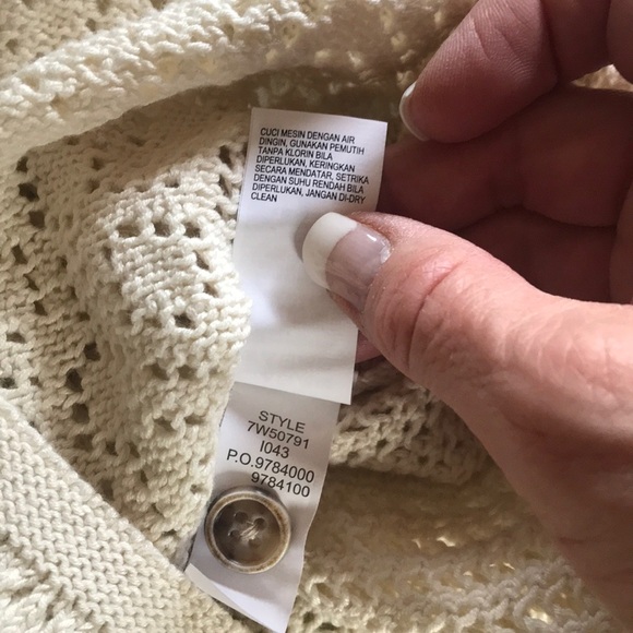 Lucky Brand cotton crochet sweater-S - Picture 4 of 5